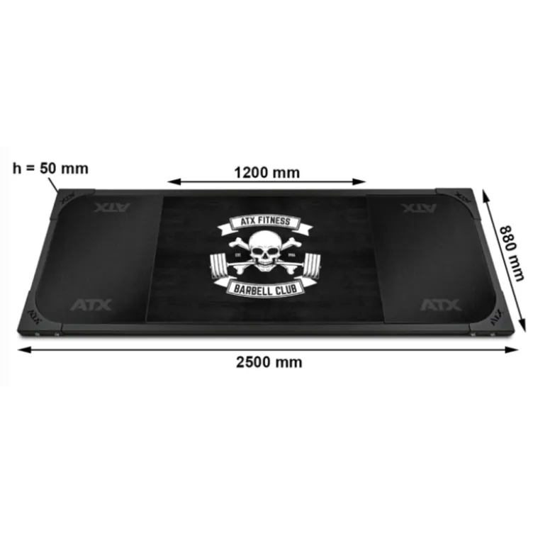 Plateforme d'haltérophilie ATX pour exercices de soulevé de terre avec capacité de charge 500 kg - Powerlifting