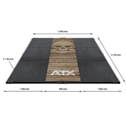 Plateforme d'haltérophilie professionnelle ATX Barbell Club 3x3 mètres