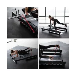 Plateforme hip thrust polyvalente de qualité professionnelle avec supports pour bandes de résistances - 200 kg max
