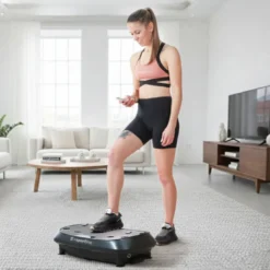 Plateforme vibrante Duonique à deux niveaux avec 30 vitesses et 3 types de vibrations pour le renforcement musculaire