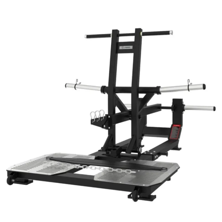 Plate loaded belt squat avec ceinture Titanium Élite Séries à capacité de charge 400 kg - Bandes élastiques incluses EL-PL35