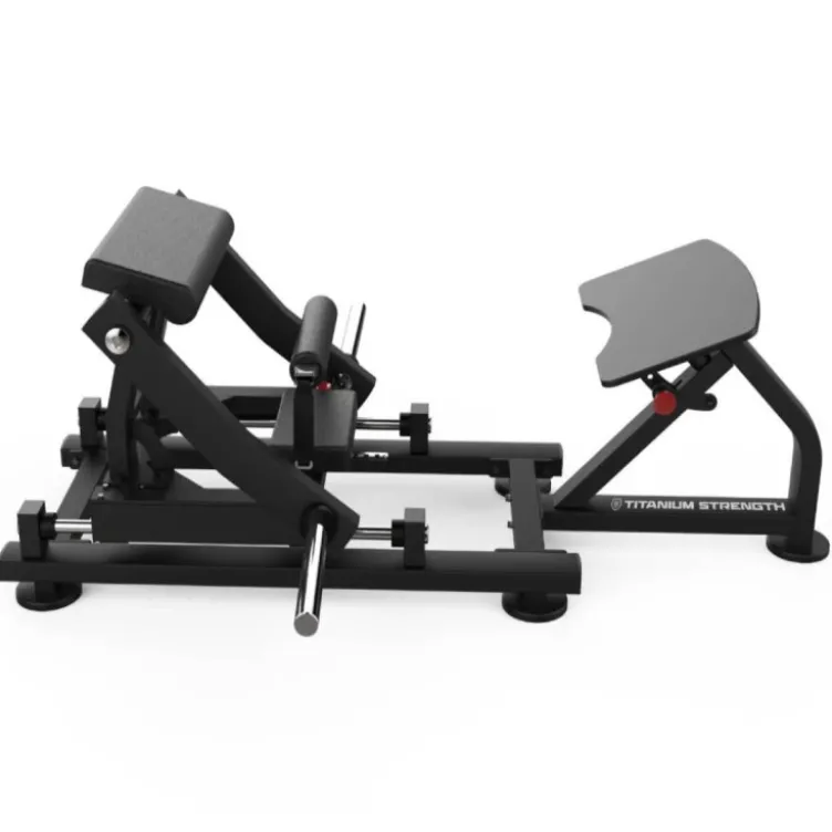 Plate loaded hip thrust avec ceinture à verrouillage et plateforme à angle réglable - Titanium Strength Black Séries GH-PL13