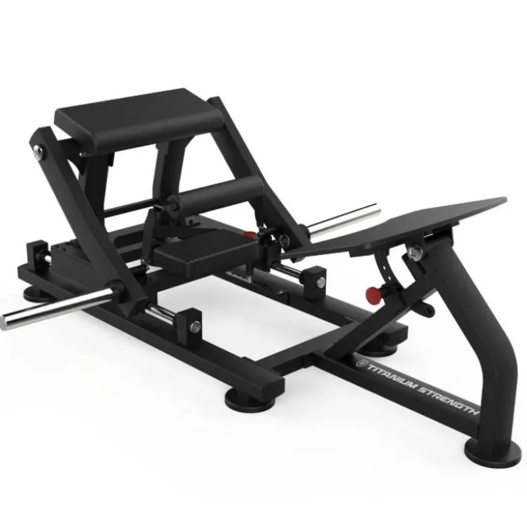 Plate loaded hip thrust avec ceinture à verrouillage et plateforme à angle réglable - Titanium Strength Black Séries GH-PL13