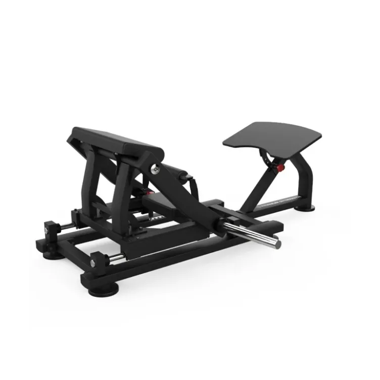 Plate loaded hip thrust avec ceinture à verrouillage et plateforme à angle réglable - Titanium Strength Black Séries GH-PL13