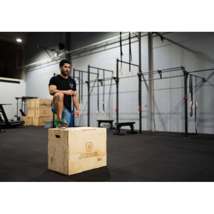 Pliométrie box en bois contreplaqué 18 mm Titanium Strength PWX - 51 x 61 x 76 cm