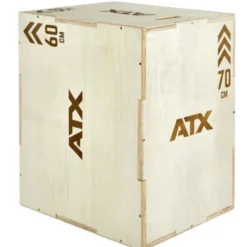 Plyo jump box ATX en bois de cross-training avec 3 hauteurs de sauts : 50 / 60 et 70 cm