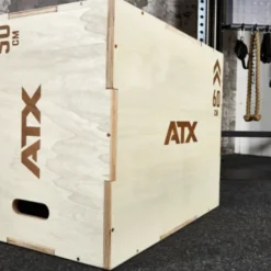 Plyo jump box ATX en bois de cross-training avec 3 hauteurs de sauts : 50 / 60 et 70 cm