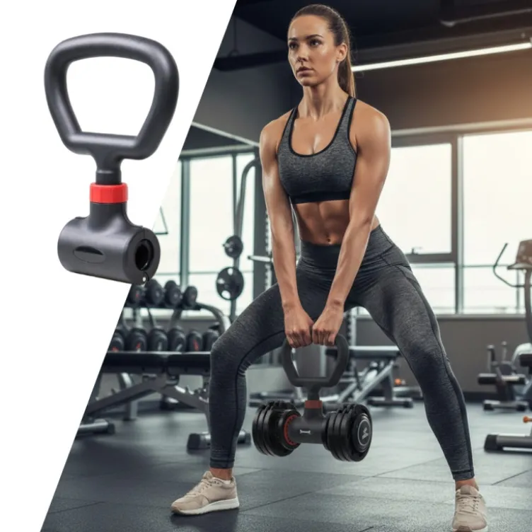 Poignée de Kettlebell à capacité de charge 40 kg compatible avec haltère de musculation - Rotation à 90°