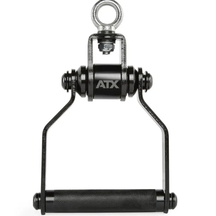 Poignée de tirage simple rotative à 360° pour exercices de musculation à la poulie - Black Line