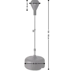 Poire de vitesse de boxe auto-portante pour l'entraînement des réflexes - Hauteur réglable de 125 à 155 cm