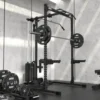 Poste à poulie à charge guidée 100 kg pour half rack ATX HRX-510 avec repose-jambes et repose-pieds pour un confort extrême