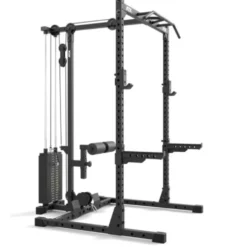 Poste à poulie à charge guidée 100 kg pour half rack ATX HRX-510 avec repose-jambes et repose-pieds pour un confort extrême