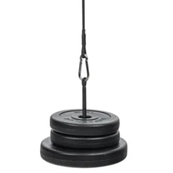 Poste à poulie à fixation murale compacte avec kit d'accessoire de tirage pour entraînement en home-gym