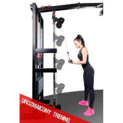 Poulie vis à vis avec double colonne de poids et barre de traction pour espace sportif public