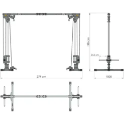 Poulie vis à vis à charge libre 2x125 kg - ATX Câble Crossover Machine