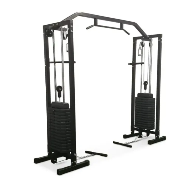 Poulie vis-à-vis de musculation Cross Over avec 2 x 75 kg - Charges guidées