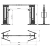 Poulie vis à vis professionnelle ATX avec colonnes de poids 2 x 90 kg Cable Crossover 800 series