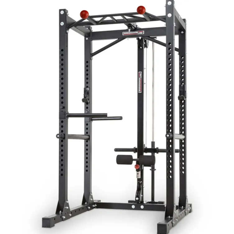 Power cage avec poulie haute et basse et barre de traction