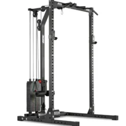 Power Half Rack de musculation ATX avec colonne de poids 115 kg et crochets en J - Série 600