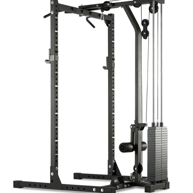 Power Half Rack de musculation ATX avec colonne de poids 115 kg et crochets en J - Série 600