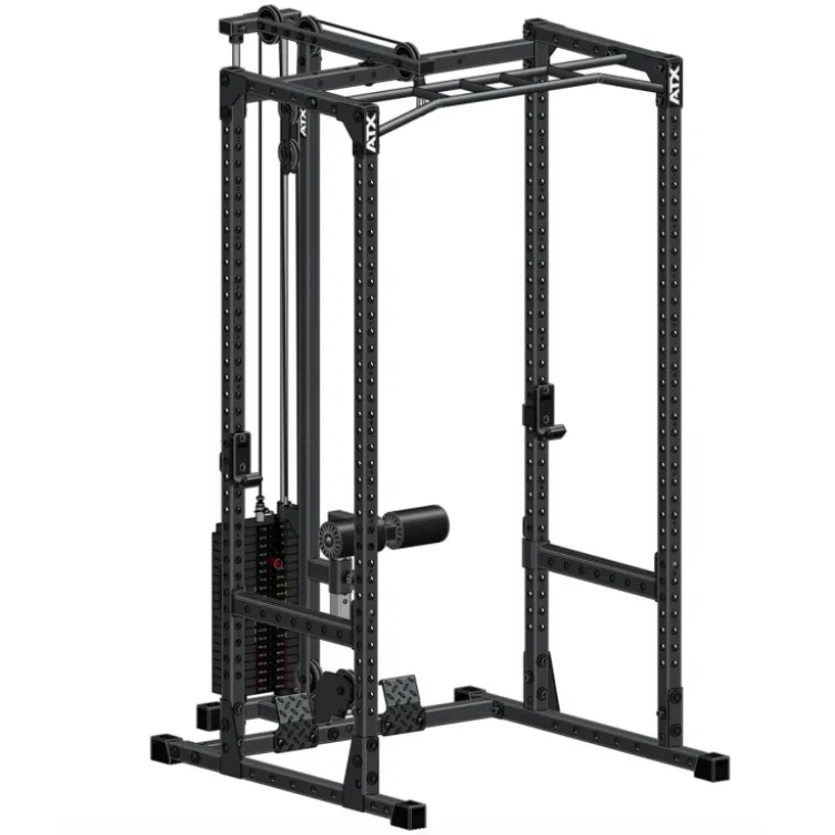 Power rack ATX série 500 avec station de tirage réglable à charge guidée 100 kg - Homegym