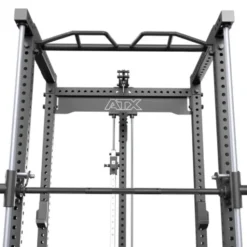 Power rack cage ATX avec poulie à charge libre et barre guidée - Barre de traction multigrip incluse série 700