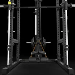 Power rack cage ATX avec poulie à charge libre et barre guidée - Barre de traction multigrip incluse série 700
