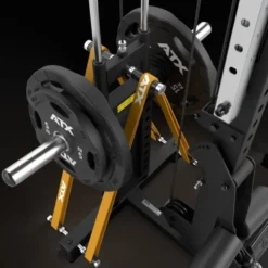 Power rack cage ATX avec poulie à charge libre et barre guidée - Barre de traction multigrip incluse série 700