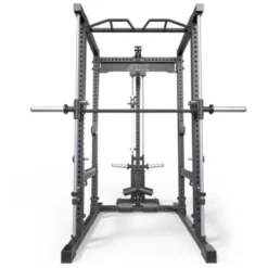 Power rack cage ATX avec poulie à charge libre et barre guidée - Barre de traction multigrip incluse série 700