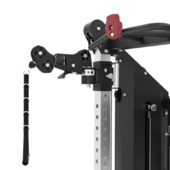 Power rack complet de musculation avec double colonne de poids de 90 kg et poulies rotatives à 360°