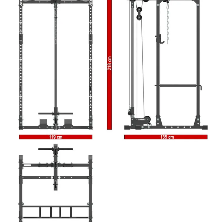 Power rack de musculation et de cross-training 218 cm ATX série 500 haute performance capacité de charge 500 kg