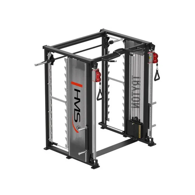 Power rack multi-équipé de musculation avec multipress et poulies vis-à-vis 90 kg - Tractions multi-grip