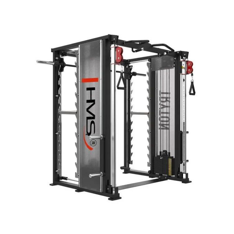 Power rack multi-équipé de musculation avec multipress et poulies vis-à-vis 90 kg - Tractions multi-grip