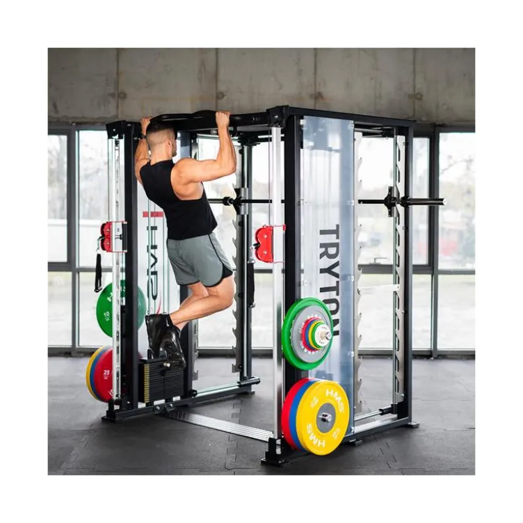 Power rack multi-équipé de musculation avec multipress et poulies vis-à-vis 90 kg - Tractions multi-grip