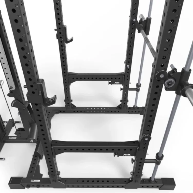 Power rack à squat ATX avec barre guidée et poulie à colonne de poids de 125 kg - Rack complet Série 700