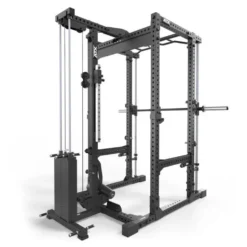 Power rack à squat ATX avec barre guidée et poulie à colonne de poids de 125 kg - Rack complet Série 700