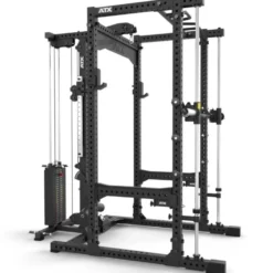 Power rack à squat ATX avec barre guidée et poulie à colonne de poids de 125 kg - Rack complet Série 700
