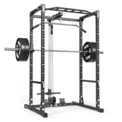 Power rack à squat avec poulie haute et basse à charge libre Max 140 kg - Marque ATX série 500