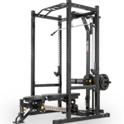 Power rack à squat de cross-training avec station à poulie