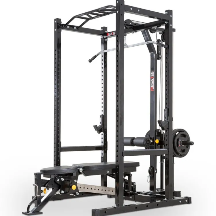 Power rack à squat de cross-training avec station à poulie