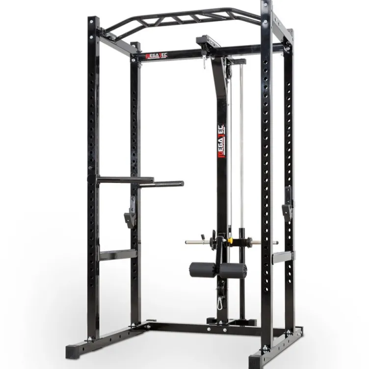 Power rack à squat de cross-training avec station à poulie