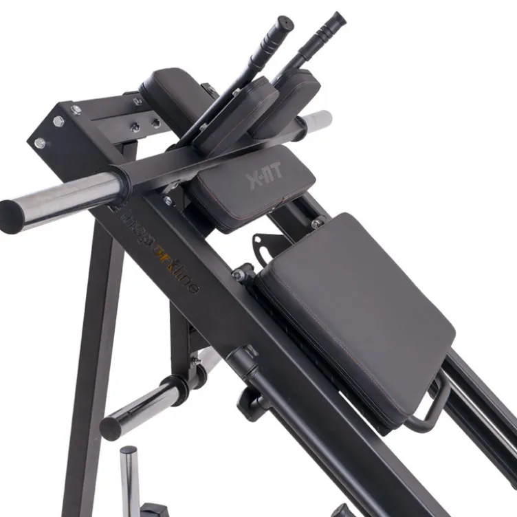 Presse cuisses 45° combinée Hack Squat pour disques de poids 50 / 30 / 25 mm - Capacité de charge 300 kg