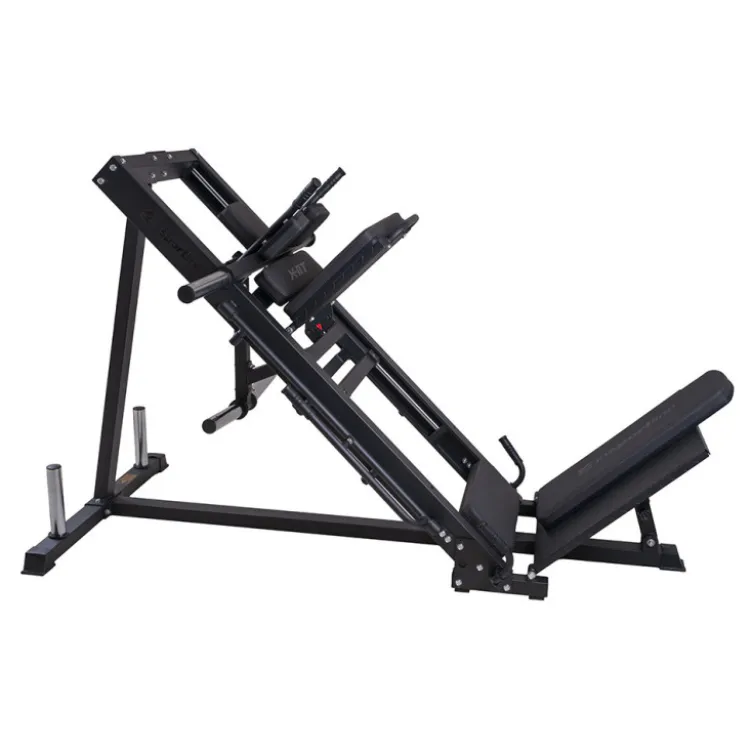 Presse cuisses 45° combinée Hack Squat pour disques de poids 50 / 30 / 25 mm - Capacité de charge 300 kg