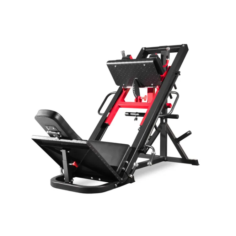 Presse à cuisses de musculation à charges libres - Hack squat professionnel pour entraînement des cuisses et mollets