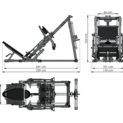 Presse à cuisses et mollets - Hack squat ATX ergonomique à charges libres pour musculation des jambes - Leg Press