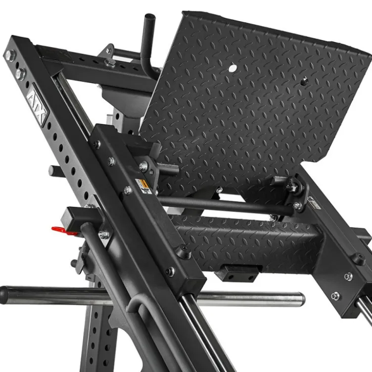 Presse à cuisses et mollets - Hack squat ATX ergonomique à charges libres pour musculation des jambes - Leg Press