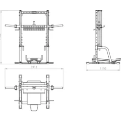 Presse à jambes verticale professionnelle ATX - Capacité de charge 250 kg