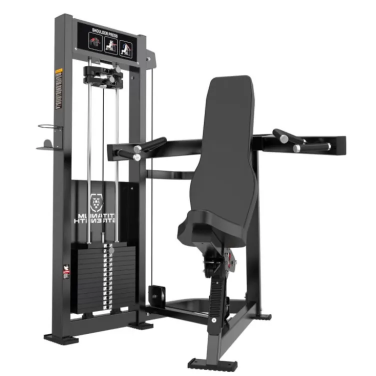 Presse épaules à trajectoire convergente Titanium Strength Elite Series RX à charge guidée jusqu'à 142 kg - ELRX-S12