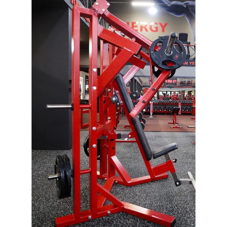 Presse pectorale pour développé assis avec bras convergents - Chest Press à charges libres ergonomique et position ajustable