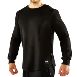 Pull d'entraînement ATX de couleur noir avec coupe régulière et col rond - Style sportswear